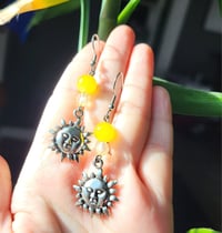 Image 3 of Sun Charm Earrings 