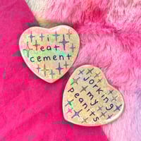 Image 1 of Giant Heart Pin Badges 