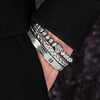 Luxury Handmade Braiding Bracelet Pave CZ Leopard Head Enamel Green Red Bracelet Stainless Steel