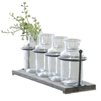 Image 1 of Wooden Rack With 4 Mini Jars