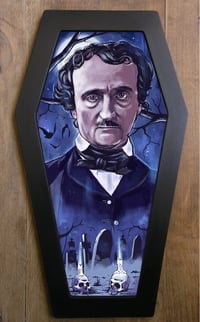 Edgar Alla Poe LIMITED EDITION Coffin Framed Art