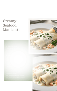 Creamy Seafood Manicotti