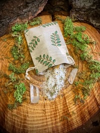 Image 1 of 100% Cotton Muslin Bag for Herbal Baths, Crystals, Herbs, Spiritual Items 