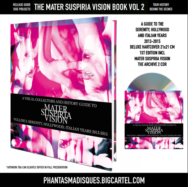 Image of DAY 1 EXCLUSIVE HARDCOVER THE MATER SUSPIRIA VISION BOOK Vol 2 2013-2015 Serenity to Italy + CDR