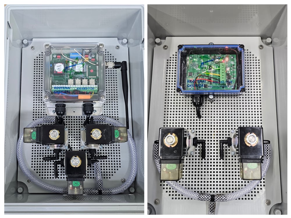 Image of 2, 3 or 4 soap remote system paired with bypass