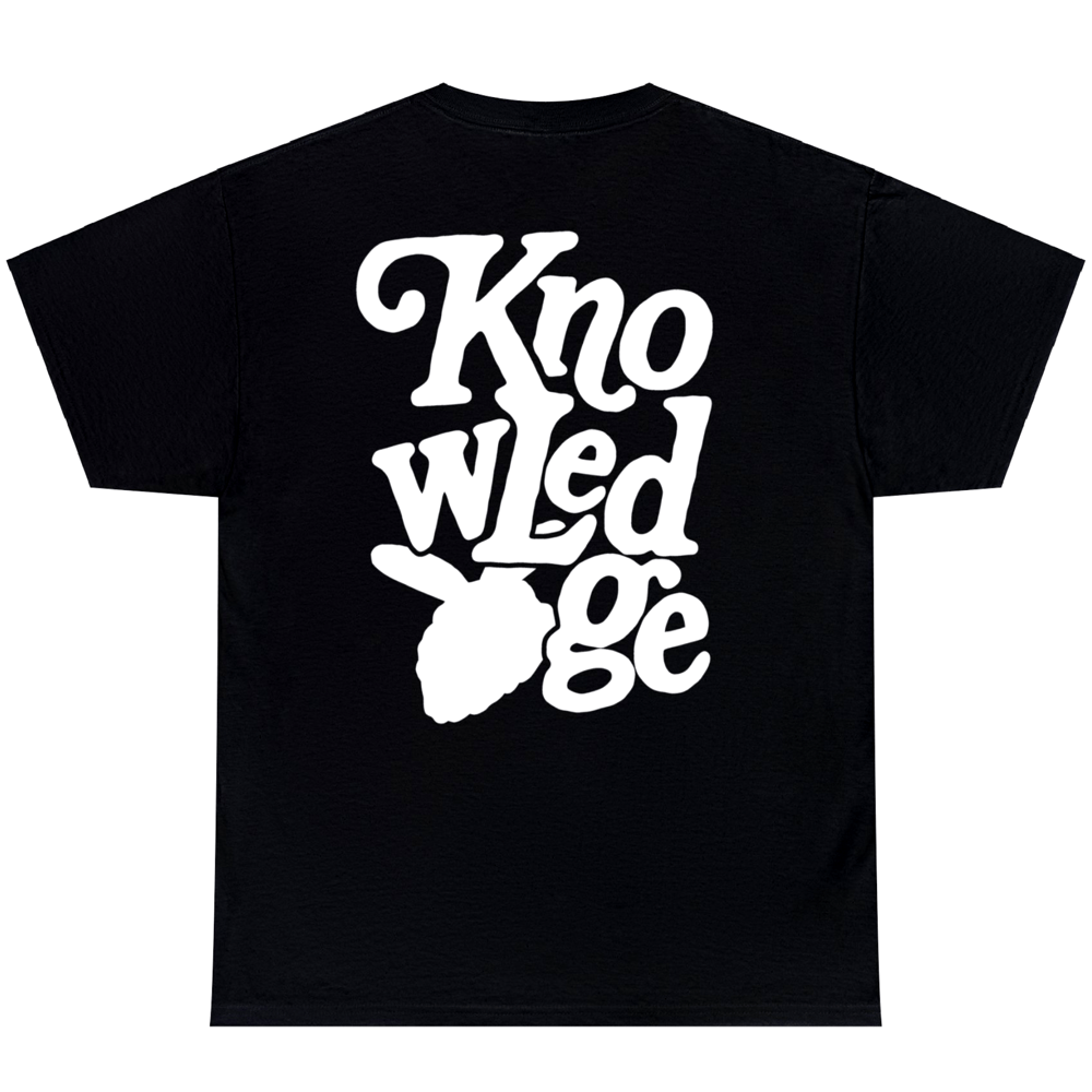 Knowledge Puff Print Tee [Black]