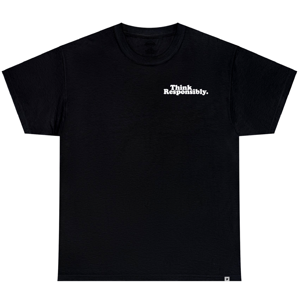 Knowledge Puff Print Tee [Black]