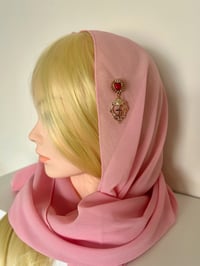 Image 2 of Sacred Heart Veil (Rose)