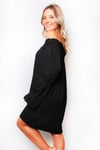 Women's Long Sleeve Ruffle Off the Shoulder Loose Mini Dress