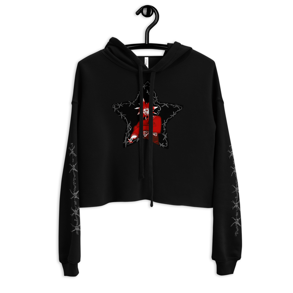 SPIKES CROP HOODIE
