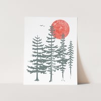 Image 5 of Evergreen Trees Silkscreen Art Print