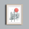 Evergreen Trees Silkscreen Art Print