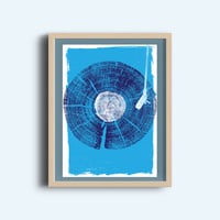 Image 3 of Nature Sounds - Vinyl Record Wood Texture Screenprint