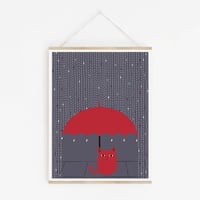Image 4 of Rain Kitty art print