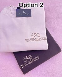 Image 2 of Personalised Roman Numerals and Eachother Initials into the Infinity Sign by Hoodie