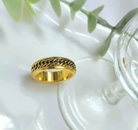 Image 4 of Gold Braided Rope Inlay Ring