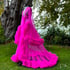 Shocking Pink Vegan "Cassandra" Dressing Gown  Image 2
