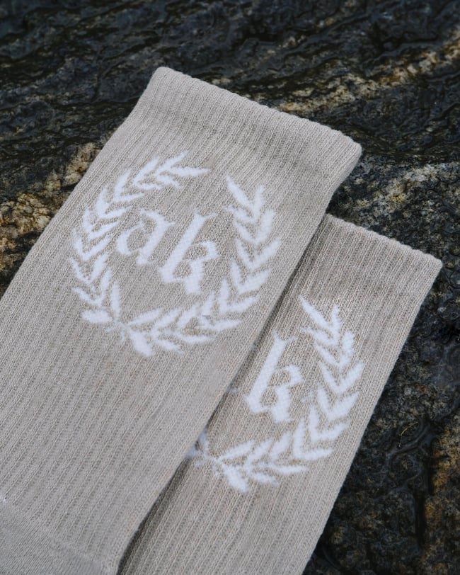 Laurel Crew Socks Taupe