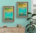 The Bahamas Vintage Style Poster Exuma Blue | Tropical Retro Travel Art | Print No 124