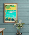 The Bahamas Vintage Style Poster Exuma Blue | Tropical Retro Travel Art | Print No 124