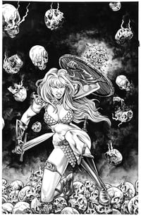 Image 1 of RED SONJA: Empire of The Damned ORIGINAL COVER ART!