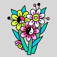 Color flowers tattoo (group A)