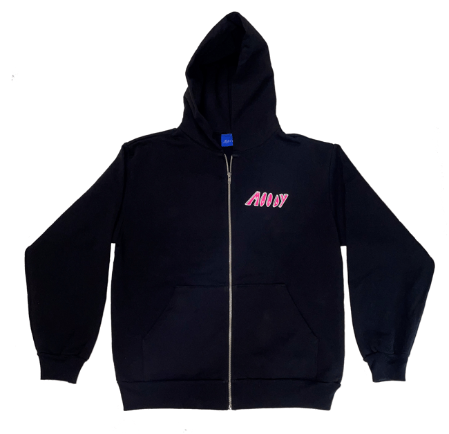 "Pink Letters" Zip-Up Hoodie