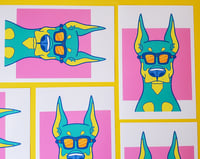 Pop Art Doberman Pinscher with Sunglasses | 4"×6" Print