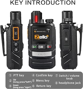 100 Miles Long Range SmartphoneWalkie Talkie Phones Zello PTT Button APP WiFi Mobile Radio 3G/4G Net