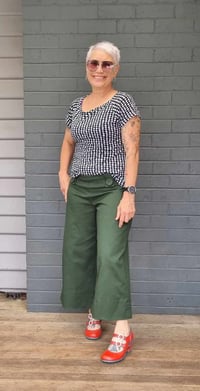 Image 1 of KylieJane button pants - fresh green denim