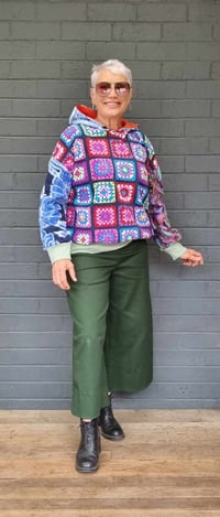 Image 5 of KylieJane hoodie fleece - granny square 