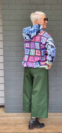 Image 2 of KylieJane hoodie fleece - granny square 