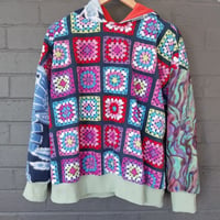 Image 3 of KylieJane hoodie fleece - granny square 