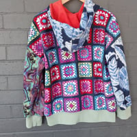 Image 4 of KylieJane hoodie fleece - granny square 
