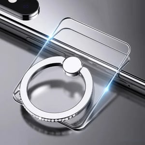 Image of 360° Degree Rotatable For Cellphone Holder Stand Diamond Transparent Finger Grip 
