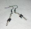 Rainbow beaded coil earrings 