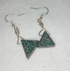 Green Triangle Sterling silver Earrings