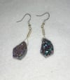 Purple Druzy Bios Sterling Silver Earrings 