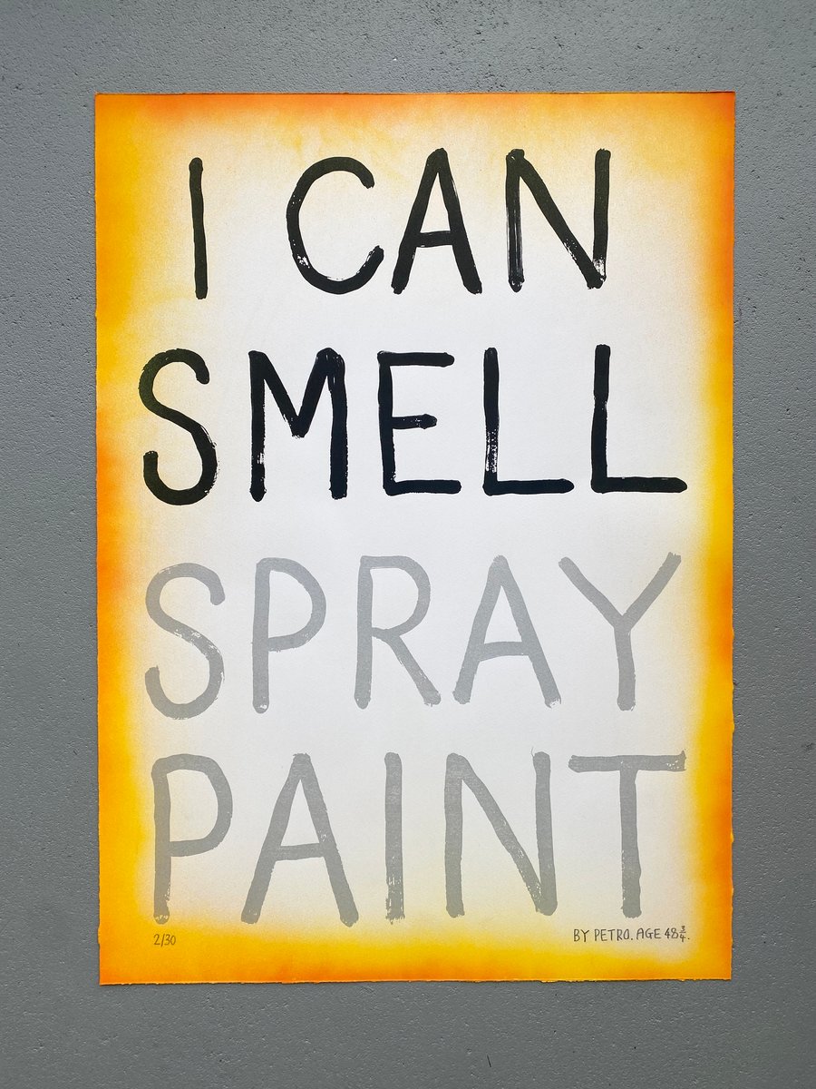 Image of I can smell spray paint (orange, yellow) / Petro