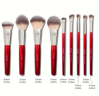 Image 1 of 9 PCS Makeup Brushes Set