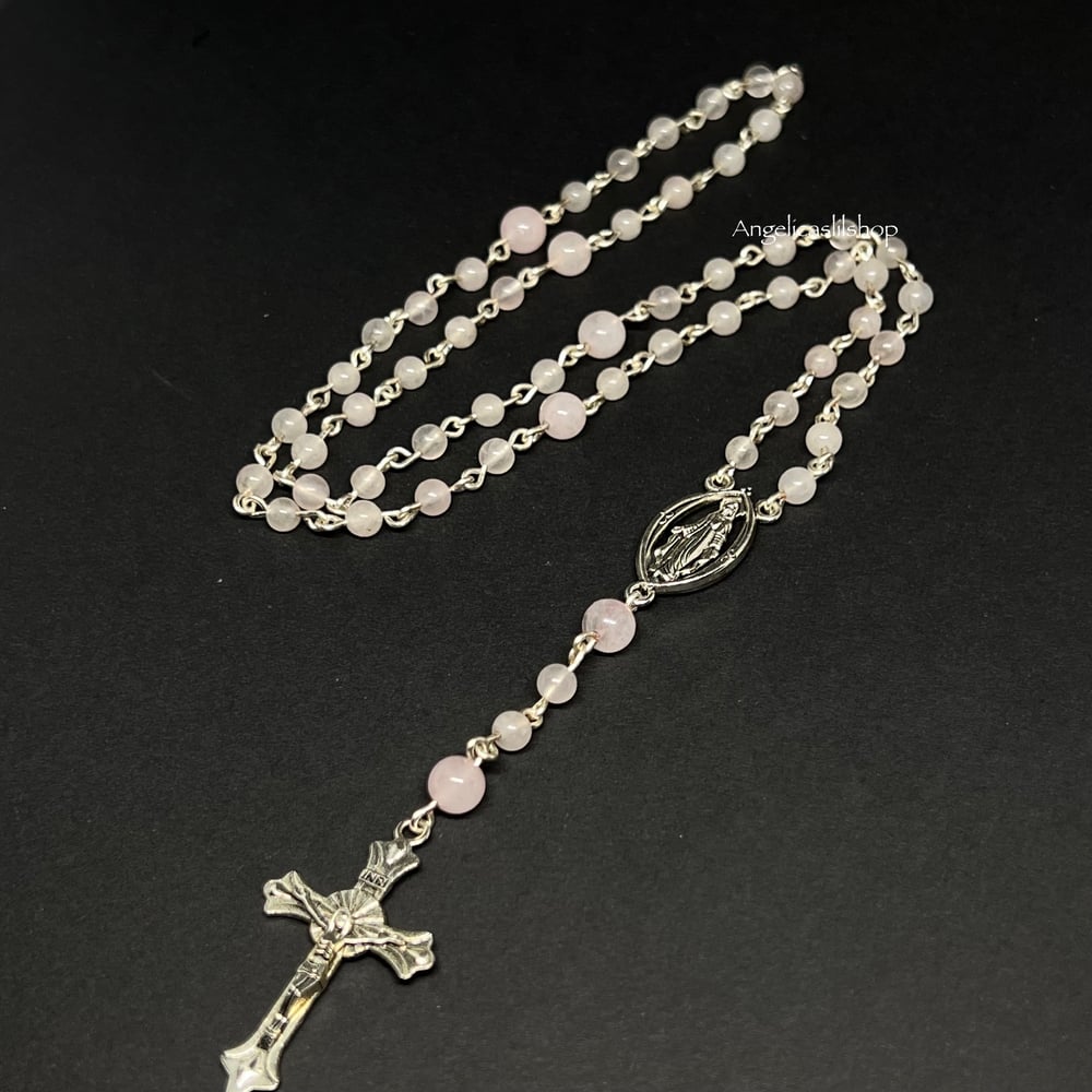 Rose quartz Rosary