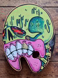 Slime Skull wooden Artist Pallete 