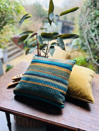 Image 1 of Tapestry Cushion - Stripe 