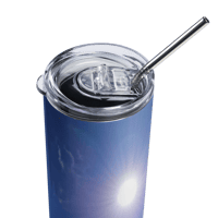 Image 4 of Sky's Limitless Stainless Steel Tumbler . Believe = Achieve
