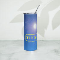 Image 5 of Sky's Limitless Stainless Steel Tumbler . Believe = Achieve