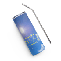 Image 2 of Sky's Limitless Stainless Steel Tumbler . Believe = Achieve