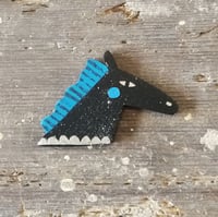 Image 1 of Black Horse Brooch