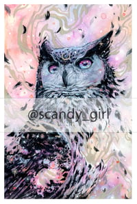 Swirly Owl Print