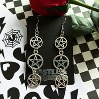 Image 2 of BETH - Pentagram Drop Earrings