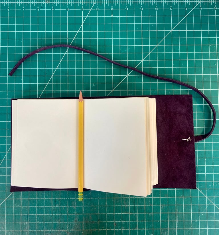 Black Leather Wrap Journal Image 3